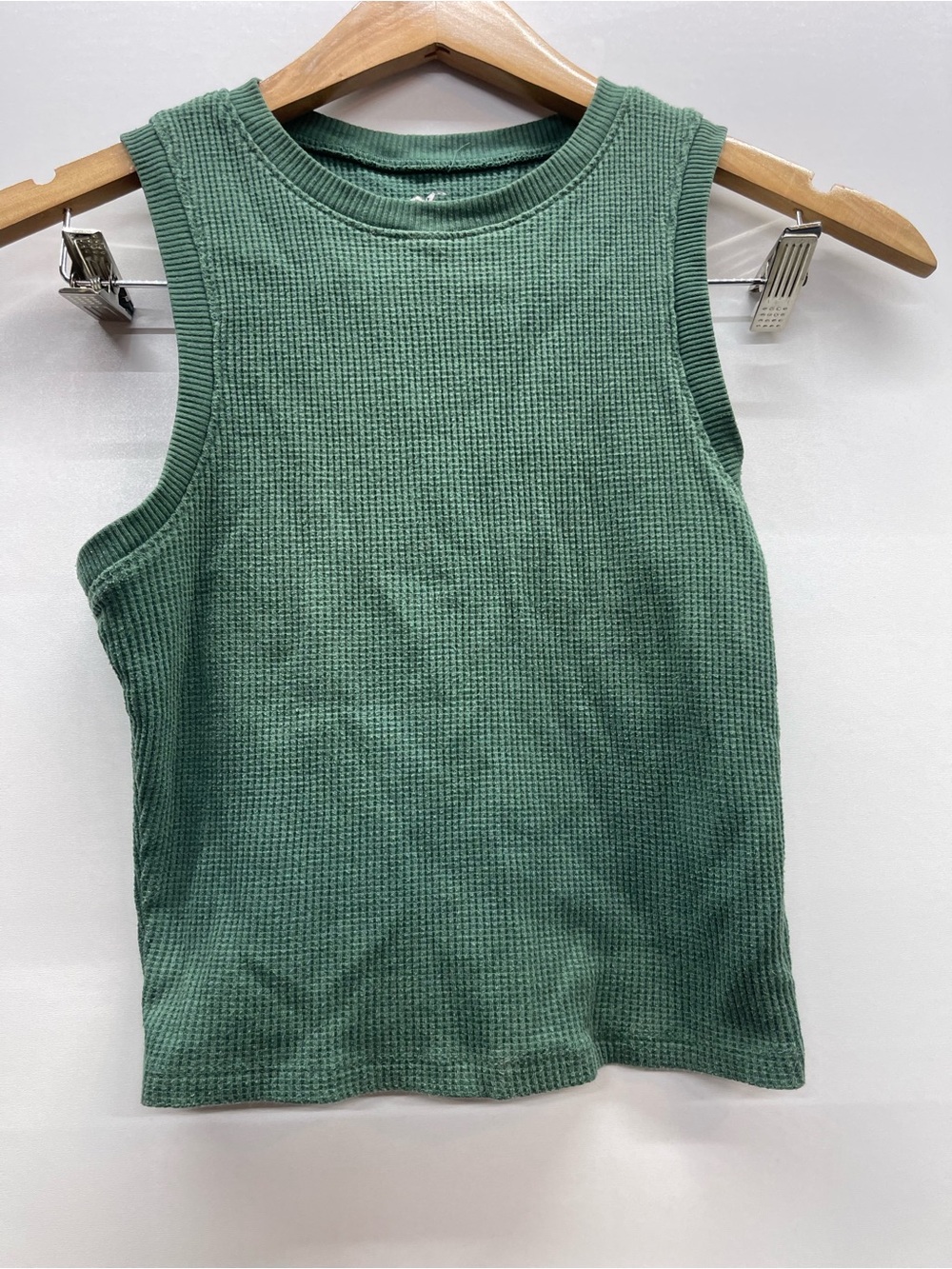 Hollister Ribbed Tank in Sage Green